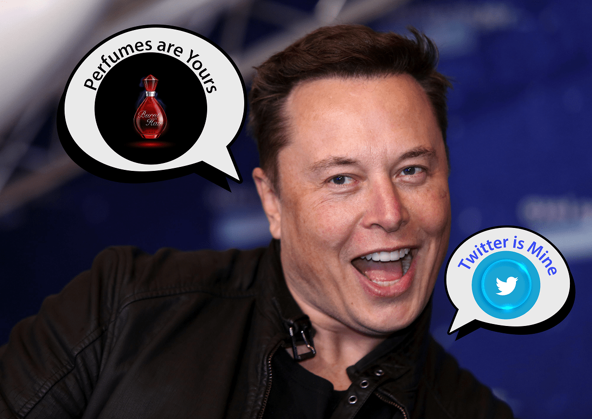 elon musk selling perfumes to buy twitter